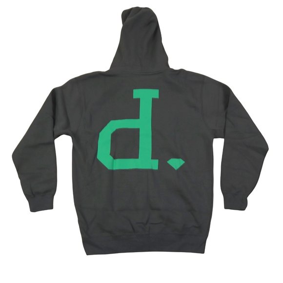 Diamond Supply Co full zip inner fleece dark gray hoodie sweatshirt - Picture 3 of 4